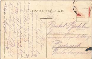 Szeged, pályaudvar, vasútállomás, villamos Glöckner reklámjával. Juhász István kiadása (Rb)