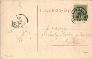 1912 Nagyszalonta, Salonta; gimnázium, diákok. W.L. 1601. / grammar school, students (EK)