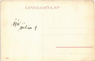 Bánffyhunyad, Huedin; Református templom, lovaskocsi. W.L. (?) 656. / Calvinist church, horse cart (...