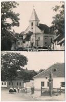 1932 Zsúk, Zslkócz, Zlkovce; Mária szobor, római katolikus templom, tér / statue, church, square. photo