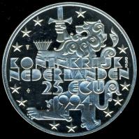 Hollandia 1994. 25Ecu Ag "F.D.Roosevelt" T:PP k. Csak 25.000db!