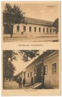 1916 Cífer, Czifer, Biksárd; községháza, fogyasztási szövetkezet üzlete / town hall, cooperative shop (EK)
