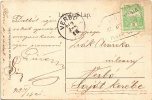 1912 Jókő, Dobrá Voda; Római katolikus templom és iskola, várrom. Vaczulik József kiadása / church a...