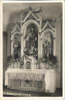 Cífer, Czifer, Biksárd; Angelinum / templom belső, oltár / church interior, altar. photo