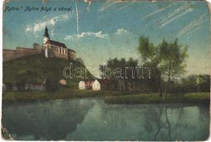 Nyitra, Nitra; Nyitra folyó a várral / riverside, castle (b)