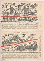 25 db régi képeslap a "A Magyar Sors - bajtársi levelezés" I. sz. (hadtörténeti) és II. sz...