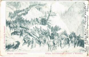 1899 Magyar szabadságharc. Görgei honvéd seregét átvezeti a Sturetzen. Divald Károly 67. sz. / Hungarian military, Hungarian Revolution of 1848 (kopott sarkak / worn corners)