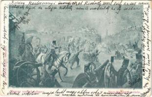 1901 Magyar szabadságharc, Nagyszeben bevétele, Divald Károly 68. sz. / Hungarian Revolution of 1848, Battle of Sibiu (EK)