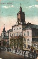1917 Lublin, Magistrat / town hall, shop + K.u.K. Reservespital (EK)