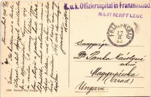 1918 Frantiskovy Lázne, Franzensbad; Kaiserin Elisabeth, Karlstrasse / hotel, street view, synagogue...