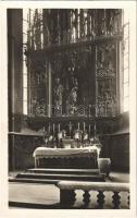 Lőcse, Levoca; Kostol sv. Jakuba, hlavny oltár / St. Jakobskirche, Hauptaltar / Szent Jakab templom, főoltár, belső / church, interior, main altar