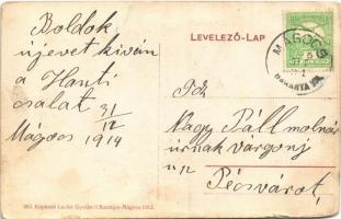 1914 Mágocs, utca, városháza, Laufer Gyula üzlete és saját kiadása (EK)
