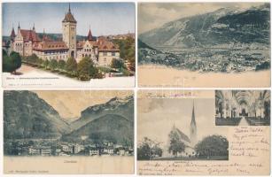 63 db RÉGI svájci város képeslap jó állapotban 1899-1939 között / 63 pre-1945 Swiss town-view postca...