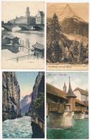 63 db RÉGI svájci város képeslap jó állapotban 1899-1939 között / 63 pre-1945 Swiss town-view postca...
