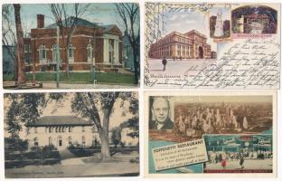 20 db RÉGI amerikai város képeslap jó állapotban 1905-1930 között / 20 pre-1945 American (USA) town-...