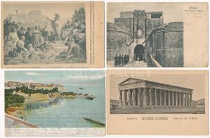12 db RÉGI görög város képeslap jó állapotban 1898-1940 között / 12 pre-1945 Greek town-view postcards in good quality from between 1898-1940