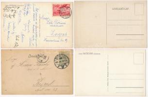 Budapest, kávéházak, éttermek, belső - 8 db régi képeslap / 8 pre-1945 postcards