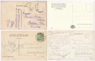 Budapest, kávéházak, éttermek, belső - 8 db régi képeslap / 8 pre-1945 postcards