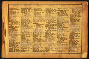 cca 1940 Országos autóbusz menetrend (fedlap hiányzik)