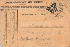1940 Grünzweig Louis (Lajos) Francia hadseregben szolgáló magyar zsidó katona levele / Correspondance aux Armees. Franchise Militaire / Hungarian Jewish soldiers letter from the French Army, WWII military field post (EK)