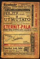 1911 Magyar és közös közlekedési vállaltok hivatalos téli menetrendkönyve Gőzhajó, vasúti, hajózási menetrend postaállomások (borító szakadt)