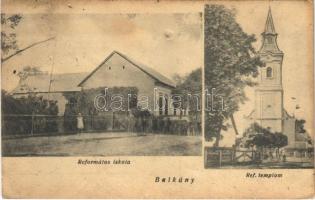 1924 Balkány, Református templom és iskola (EK)