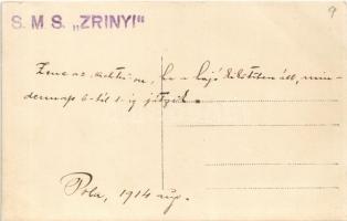 1914 Pola, Pula; SMS Zrínyi az Osztrák-Magyar Haditengerészet Radetzky-osztályú pre-dreadnought csat...