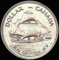 Kanada 1979. 1$ Ag "Griffon-hajó" T:PL