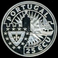 Portugália 1995. 25Ecu Ag "Vasco da Gamma" T:PP