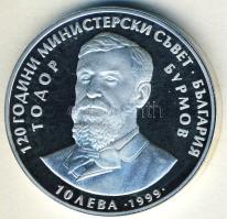 Bulgária 1999. 10L Ag "Theodor Burmov-Euro" T:PP