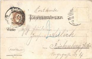 1901 Dombóvár, látkép, Főszolgabírói hivatal, Korona szálloda, Római katolikus templom, Vasútállomás...