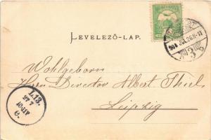 1901 Budapest, Margit híd pesti rakpart, villamos. Ganz Antal 97