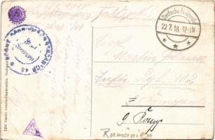 1918 Segesvár, Schässburg, Sighisoara; Piac tér. Vasúti levelezőlapárusítás 1280. / market square (f...