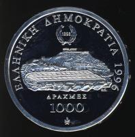 Görögország 1996. 1000Dr Ag "Olimpia-futás" T:PP Tanúsítvánnyal!
