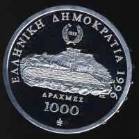 Görögország 1996. 1000Dr Ag "Olimpia-birkózás" T:PP Tanúsítvánnyal!