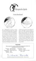 Görögország 1996. 1000Dr Ag "Olimpia-birkózás" T:PP Tanúsítvánnyal!