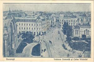 1916 Bucuresti, Bucharest, Bukarest; vedere generala si Calea Victoriei / street