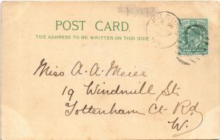 1904 Elizabeth I (Good Queen Bess). Crowned 1558. Died 1603. Art Nouveau, floral, litho