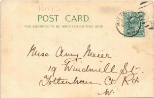 1904 Afred (The Great). Crowned 871. Died 901. Art Nouveau, floral, litho