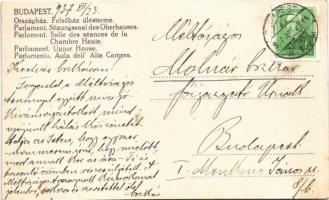 1937 Budapest V. Országház, Parlament, Felsőház ülésterme, belső