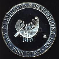 Spanyolország 1990. 2000P Ag "Olimpia-régi hajó" T:PP Tanúsítvánnyal!