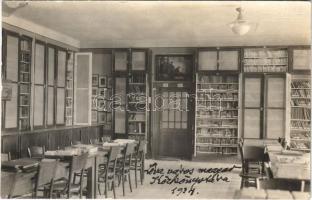 1934 Léva, Levice; közkönyvtár belső / library interior. photo