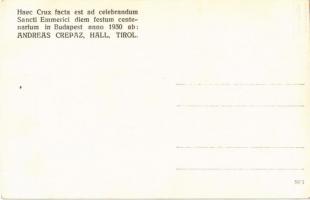 1930 Hall in Tirol, Haec Crux facta est ad celebrandum Sancti Emmerici diem festum centenarium in Bu...
