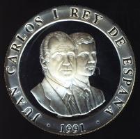 Spanyolország 1991. 2000P Ag "Olimpia-tenisz" T:PP Tanúsítvánnyal!