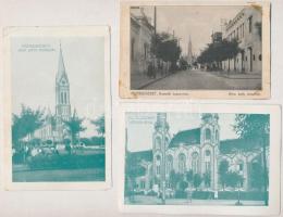 Budapest XX. Pestszenterzsébet, Pesterzsébet, Erzsébetfalva; - 3 db régi képeslap / 3 pre-1945 postcards