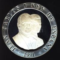 Spanyolország 1991. 2000P Ag "Olimpia-zászló, láng, ötkarika" T:PP Tanúsítvánnyal!