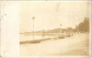 1915 Palicsfürdő, Palic; tó, sétány / lake promenade. photo  (EK)