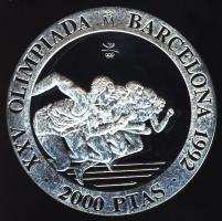 Spanyolország 1992. 2000P Ag "Olimpia-futás" T:PP Tanúsítvánnyal!