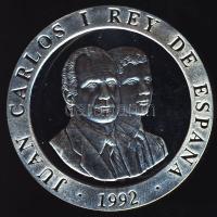 Spanyolország 1992. 2000P Ag "Olimpia-futás" T:PP Tanúsítvánnyal!