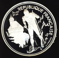Franciaország 1991. 100Fr Ag "Olimpia-terep síelés" T:PP Tanúsítvánnyal!